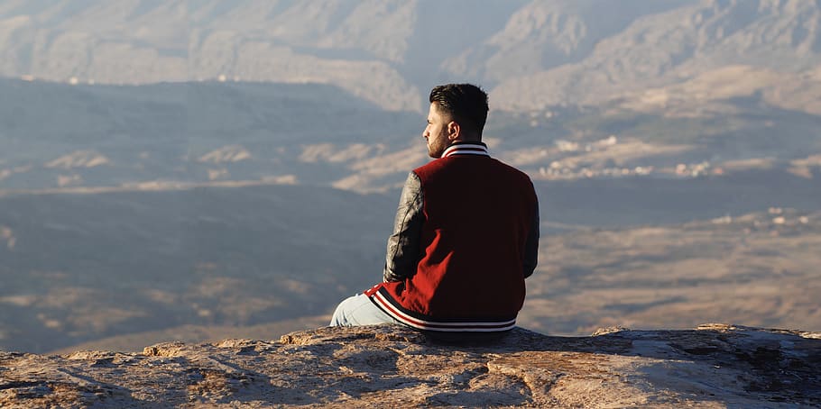 iraq, real people, one person, lifestyles, mountain, sitting HD wallpaper
