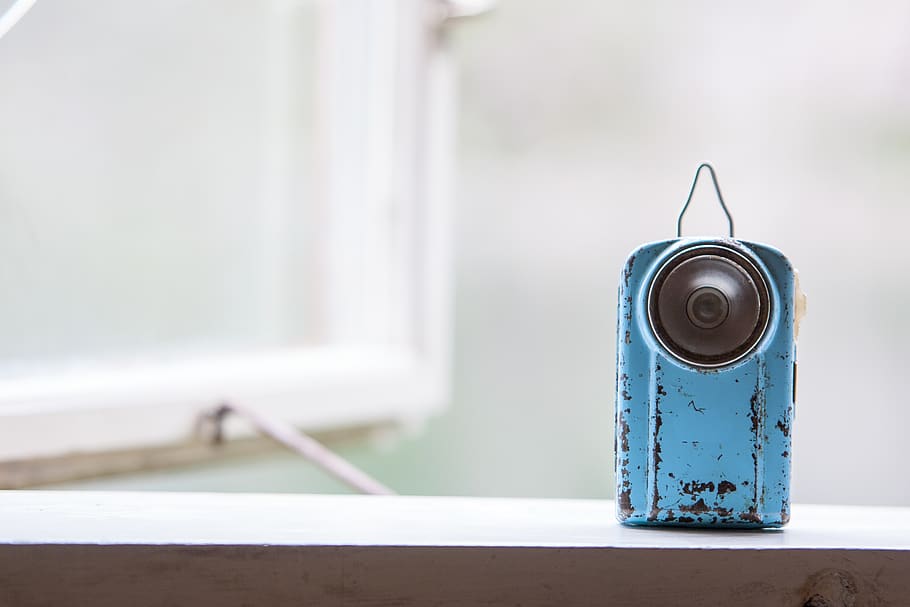 norway, light, window, single, torch, retro, one, open, blue HD wallpaper
