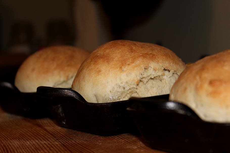 bread, loaf, homemade, made from scratch, wheat, pan, cast iron HD wallpaper