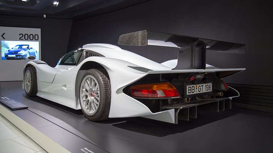 white racing car, automobile, transportation, vehicle, tire, machine HD wallpaper