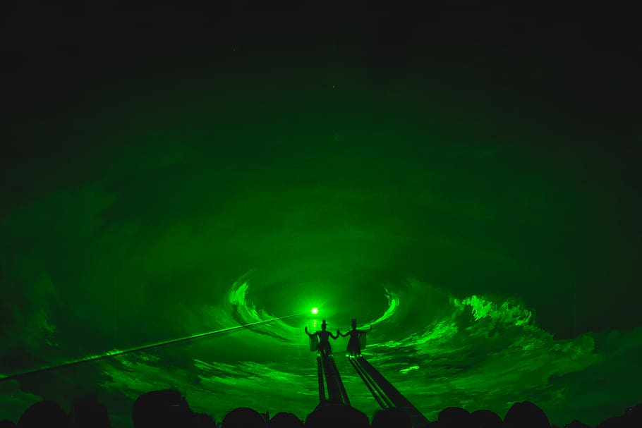 green light, nature, laser, outdoors, lighting, person, human HD wallpaper