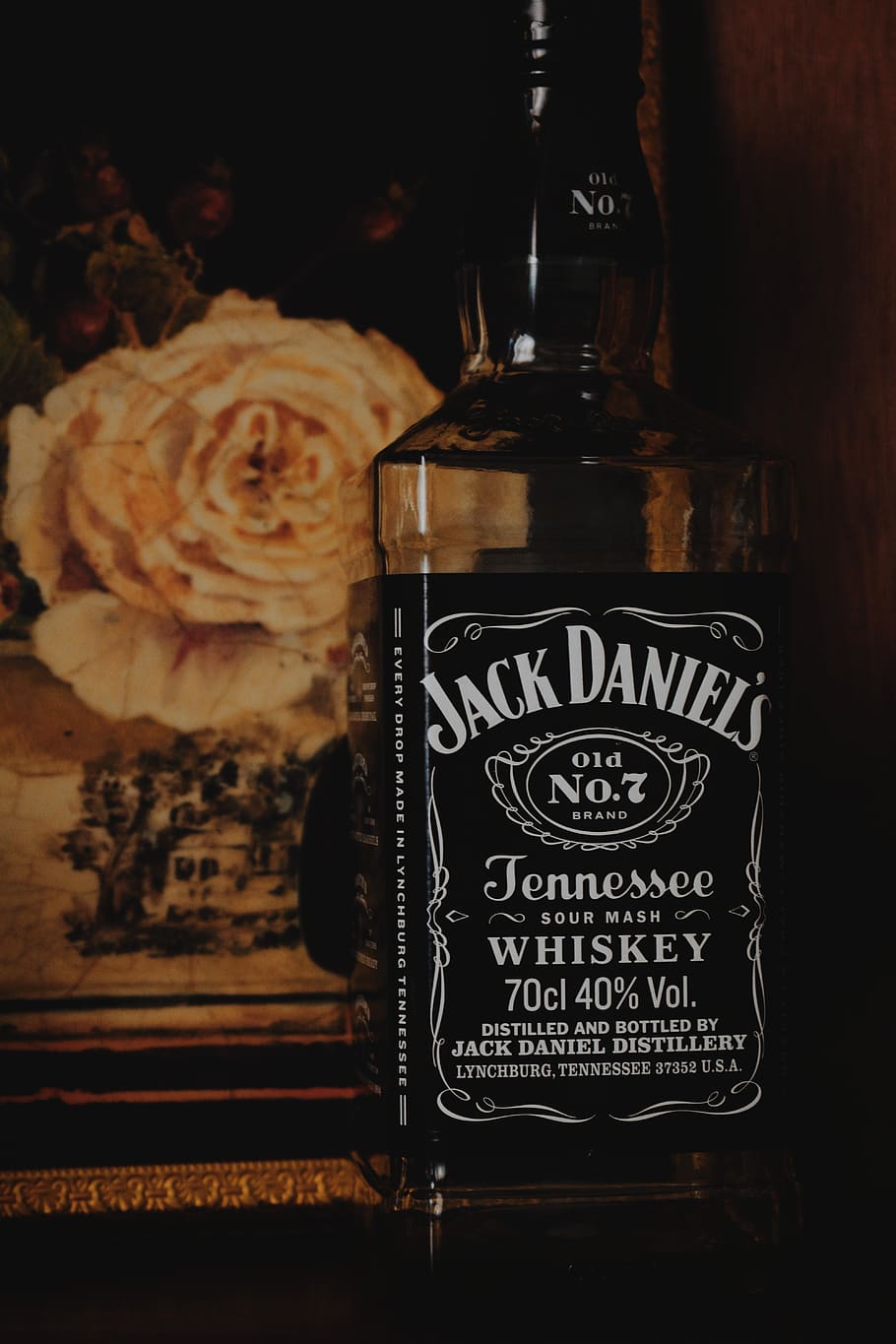 Jack Daniels bottle, drink, alcohol, liquor, beverage, dessert, HD wallpaper