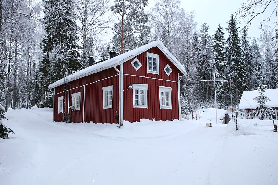 house, building, old, architecture, winter, snow, cold, frost HD wallpaper