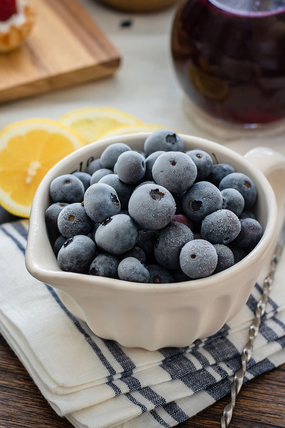 blueberry in ramekin, food and drink, fruit, table, healthy eating HD wallpaper