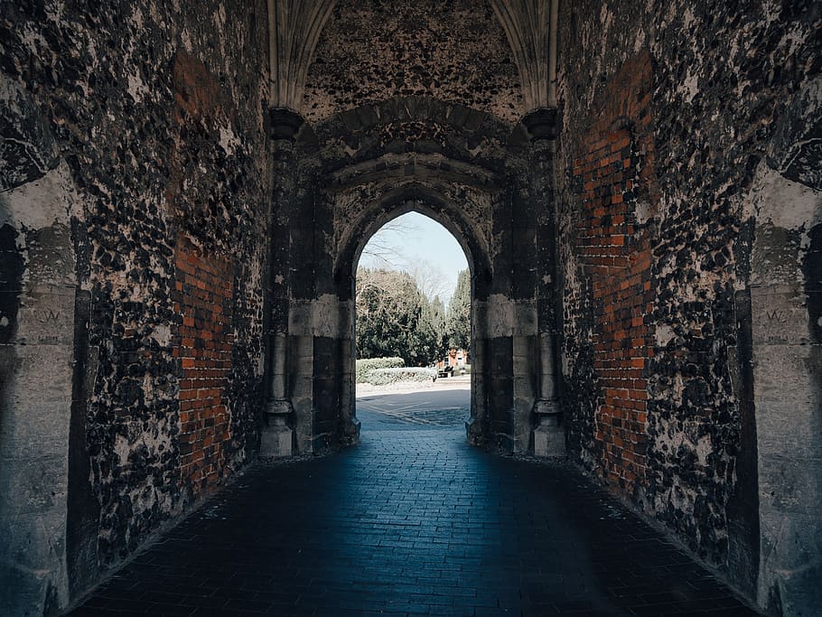 walkway, path, corridor, crypt, amersham, wall, pavement, sidewalk HD wallpaper