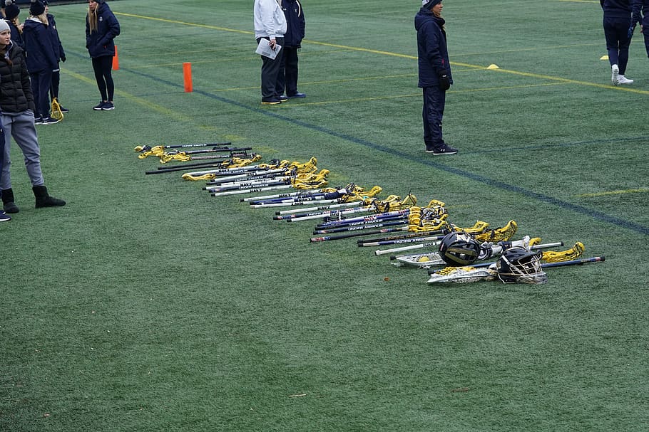 lined baseball bats on field, person, human, transportation, vehicle HD wallpaper