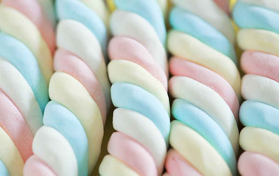 Multicolored Marshmallow, candy, chewy, delicious, indulgence, HD wallpaper
