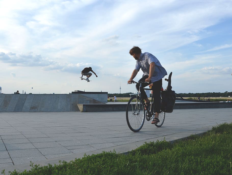 germany, berlin, tempelhof-schöneberg, bicycle, transportation, HD wallpaper