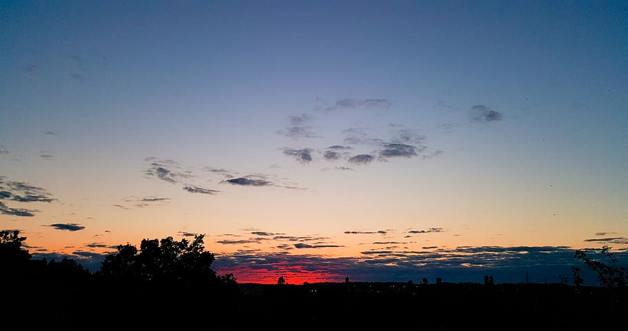 sweden, solna, clouds, burning, sunset, cellphone, samsung s6 edge, HD wallpaper