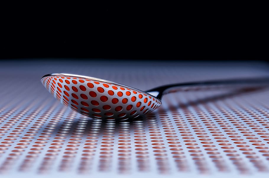 table, tabletop, spoon, object, metal, texture, metallic, indoors HD wallpaper