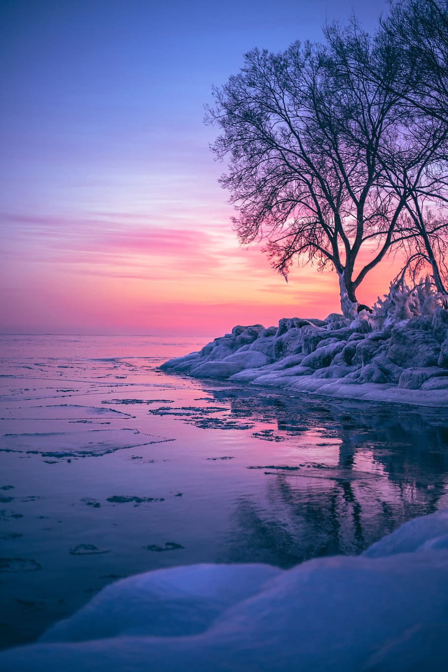 Winter landscape, colors, bonito, trees, sky, winter, cold, snow, ice,  landscape, HD wallpaper | Peakpx