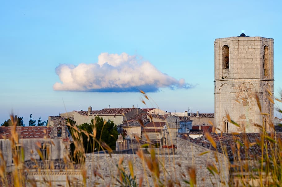 tower, architecture, building, bell tower, steeple, spire, La Nuvola e San Michele HD wallpaper