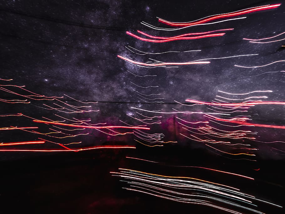 night, motion, long exposure, light trail, illuminated, blurred motion HD wallpaper