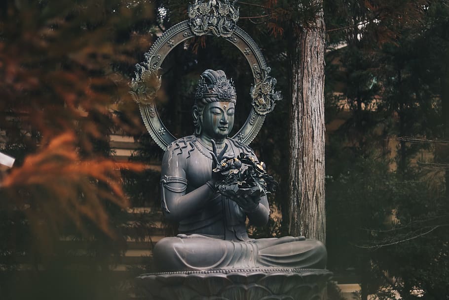 Buddha statue, human representation, sculpture, religion, art and craft HD wallpaper