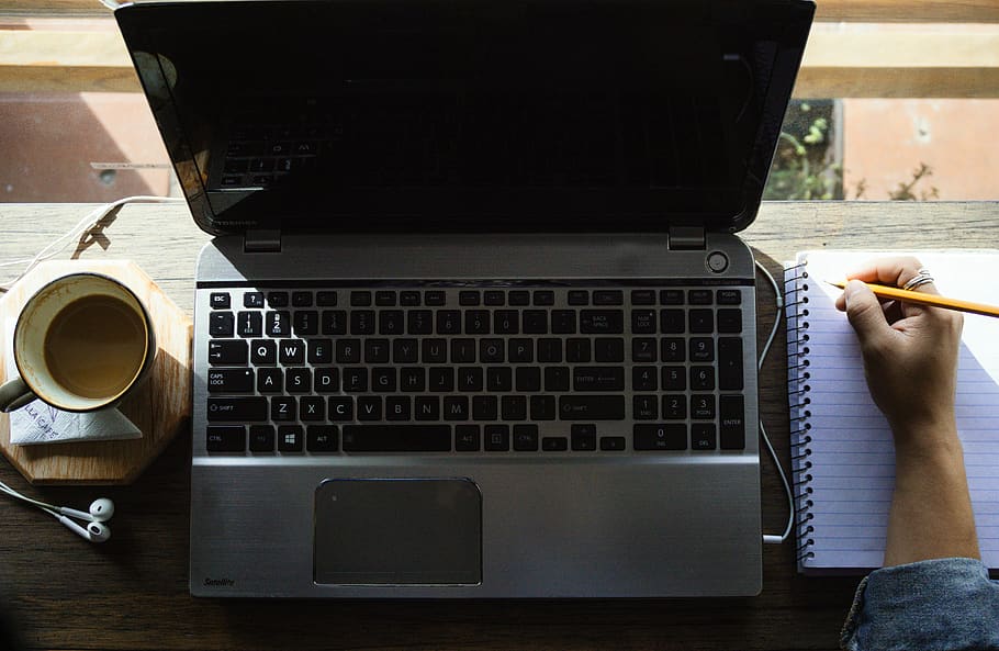 black and grey laptop computer, wireless technology, connection HD wallpaper