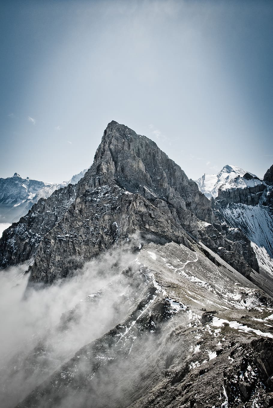mountain covered with snow, scenics - nature, beauty in nature HD wallpaper