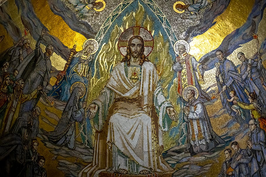 Sacred Heart of Jesus Christ, painting, building, architecture