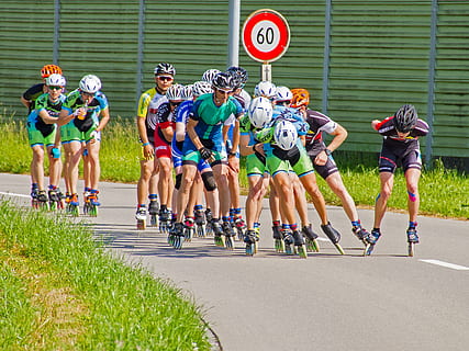 inline, inline race, skating, inliner, inline skating, endurance sports HD wallpaper