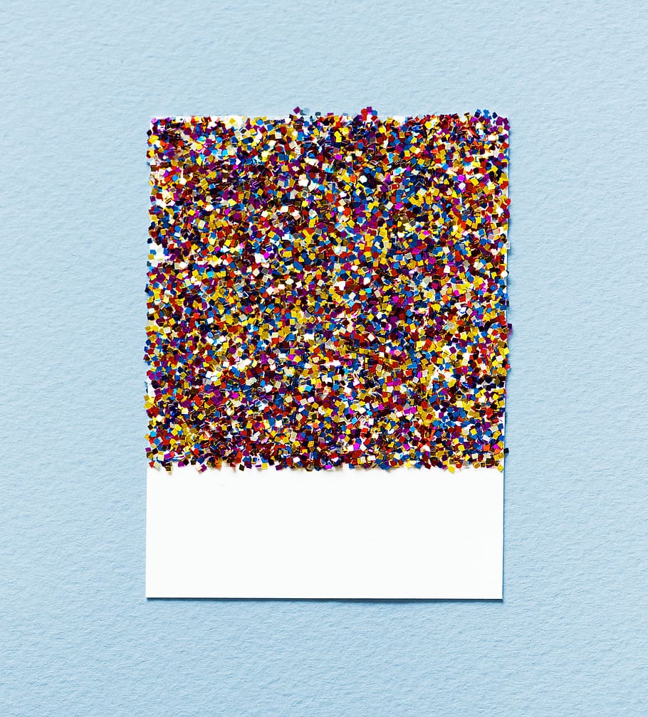 Colourful Confetti, colorful, design, glitters, glittery, glow, HD wallpaper