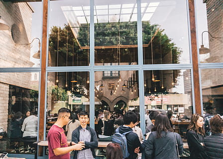 restaurant, person, human, cafe, republique, food court, cafeteria HD wallpaper