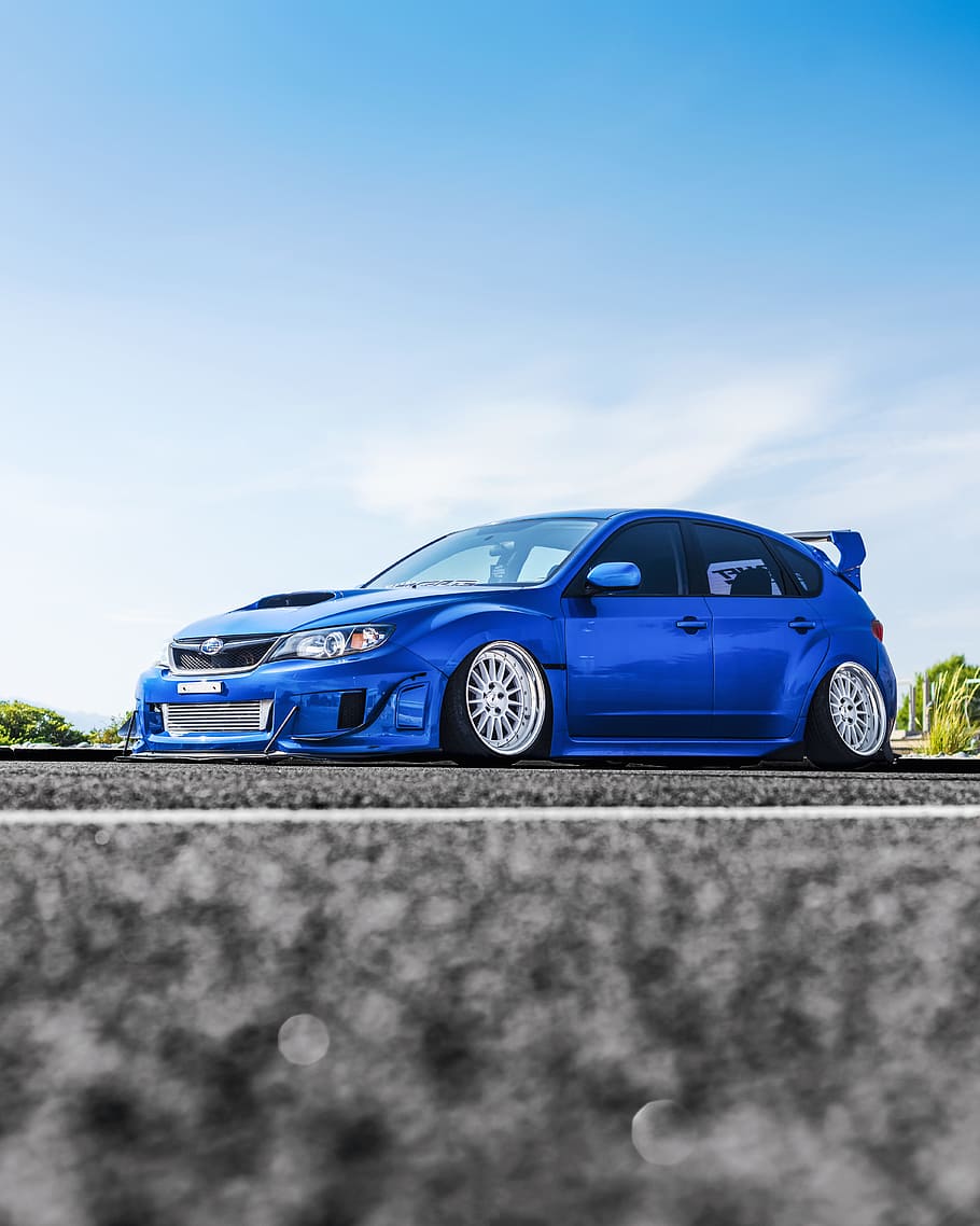 blue Subaru sedan, transportation, mode of transportation, car HD wallpaper