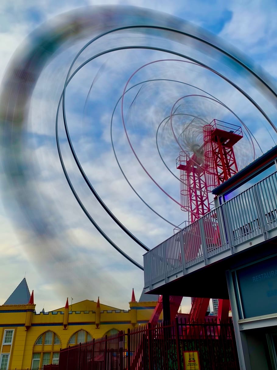 ferriswheel, architecture, built structure, building exterior HD wallpaper