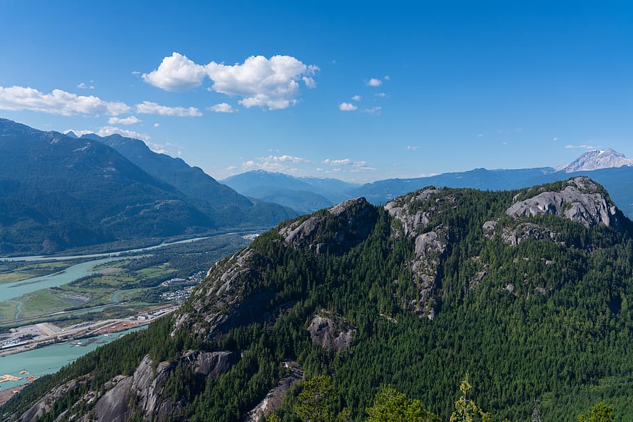 mountain, squamish, canada, forest, landscape, tree, scenics - nature HD wallpaper