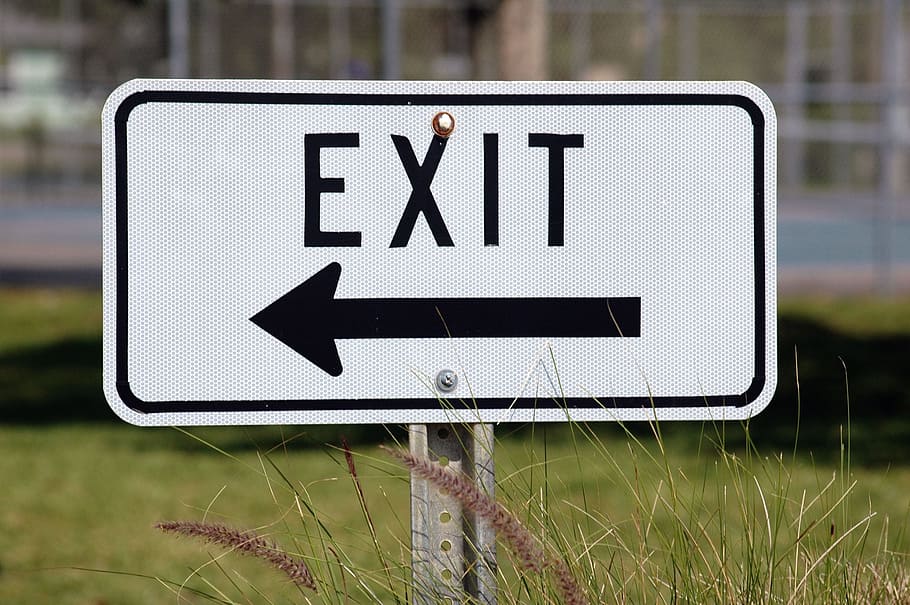 Exit Signage Pointing at Right Side, arrow, communication, direction, HD wallpaper