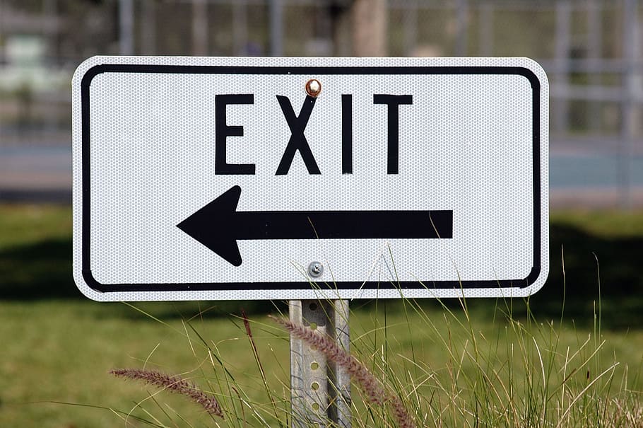 Exit Signage Pointing at Right Side, arrow, communication, direction HD wallpaper