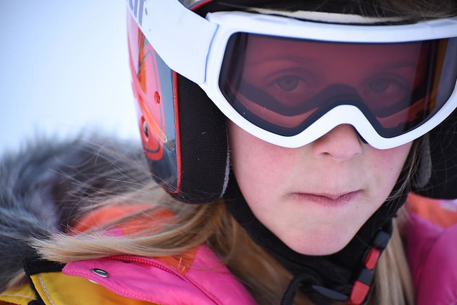 skiing, child, kid, headshot, portrait, one person, leisure activity HD wallpaper
