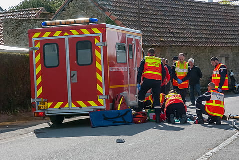 firefighter, first aid, first aider, relief, rescuer, truck HD wallpaper