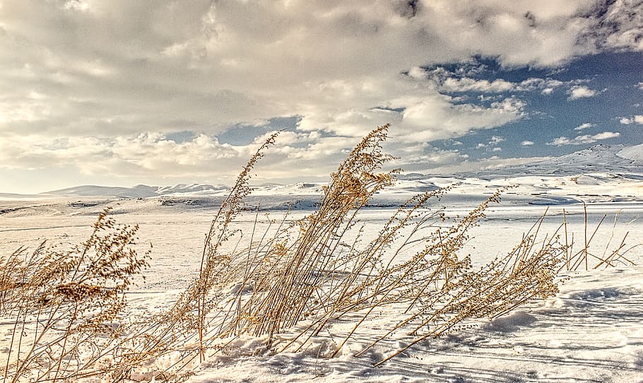 clouds, mountains, snow, winter, cold temperature, cloud - sky HD wallpaper