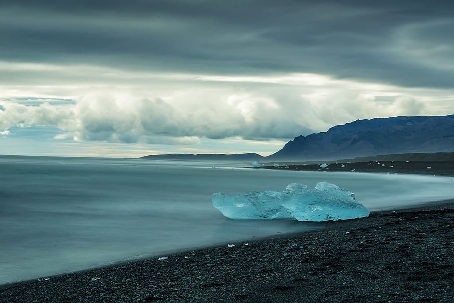 waters, landscape, ice, glacier, nature, frosty, mountain, iceberg HD wallpaper
