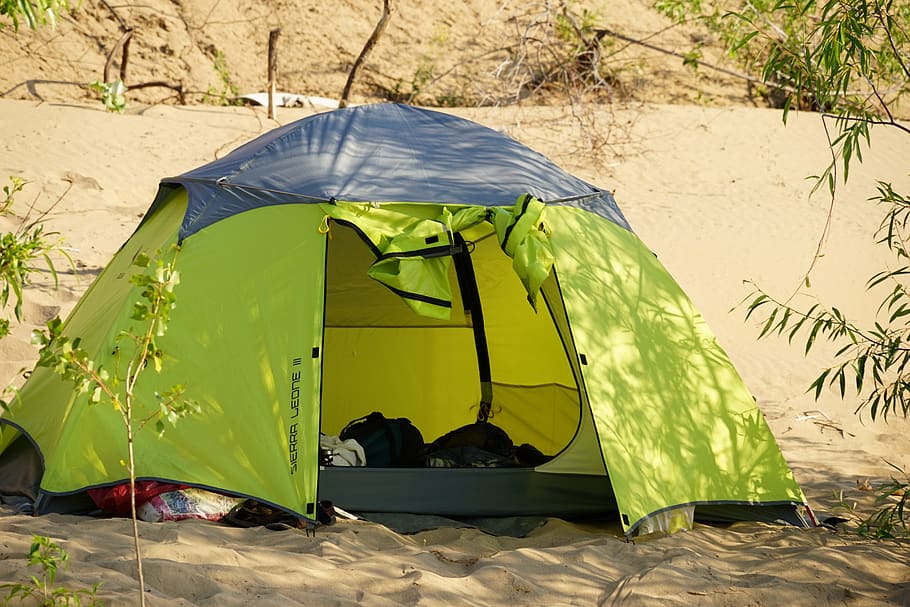 beach, sand, tent, vacation, tourism, travel, camp, protection HD wallpaper