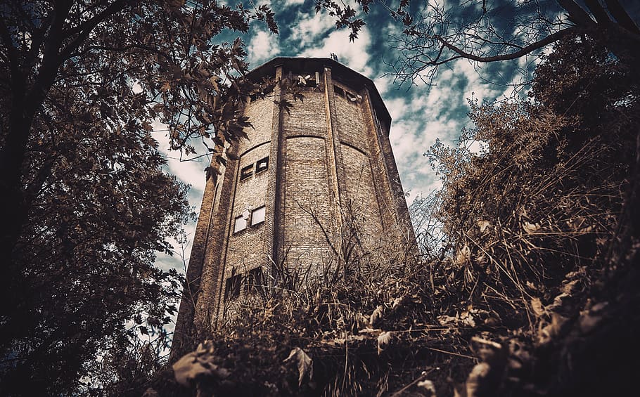 building, tower, architecture, monument, old, brick, abandoned HD wallpaper