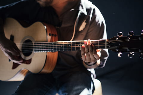 person playing guitar, musical instrument, string instrument HD wallpaper