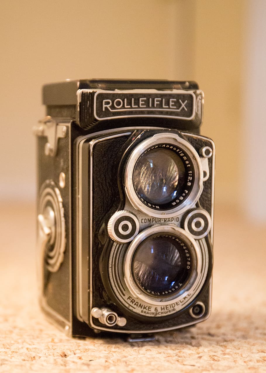 rolleiflex, camera, retro styled, camera - photographic equipment HD wallpaper