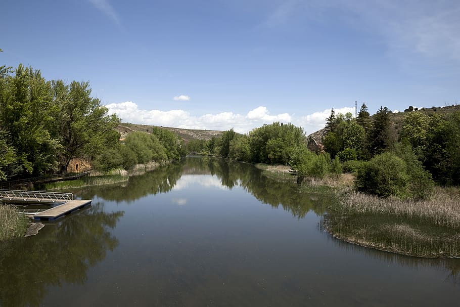 river, landscape, nature, highlights, beautiful, trees, panorama HD wallpaper