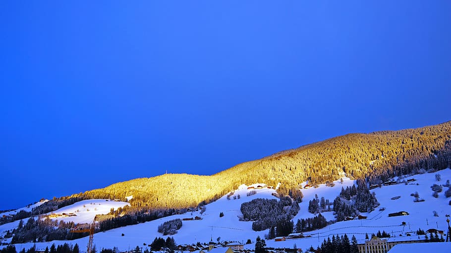 winter, snow, cold temperature, scenics - nature, sky, blue HD wallpaper
