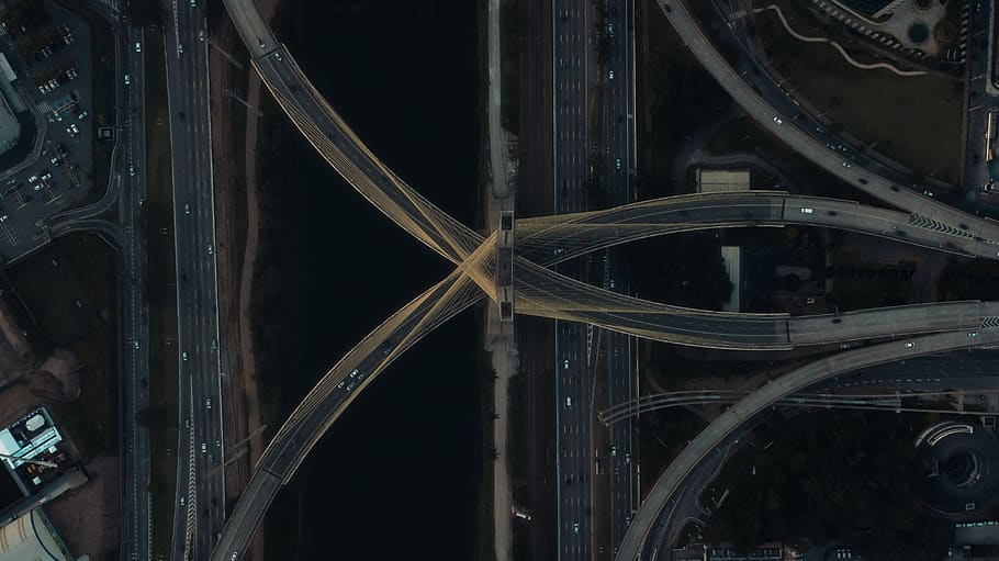 road, way, intersection, overpass, brazil, são paulo, octávio frias de oliveira bridge HD wallpaper