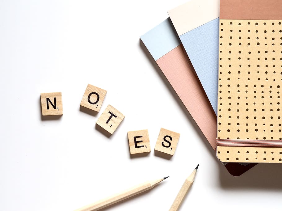 Five Brown Wooden Scrabble Tiles Beside Two Pencils, blank, board game, HD wallpaper