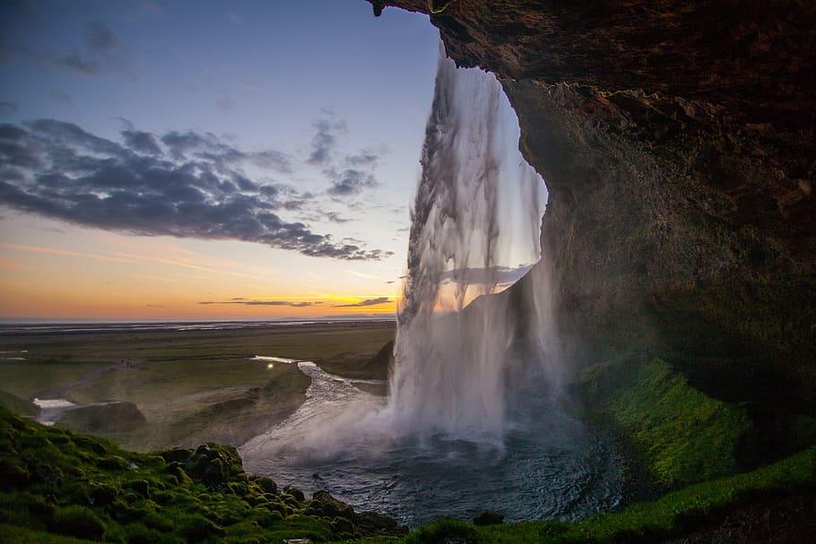 waterfalls, scenics - nature, beauty in nature, flowing water HD wallpaper