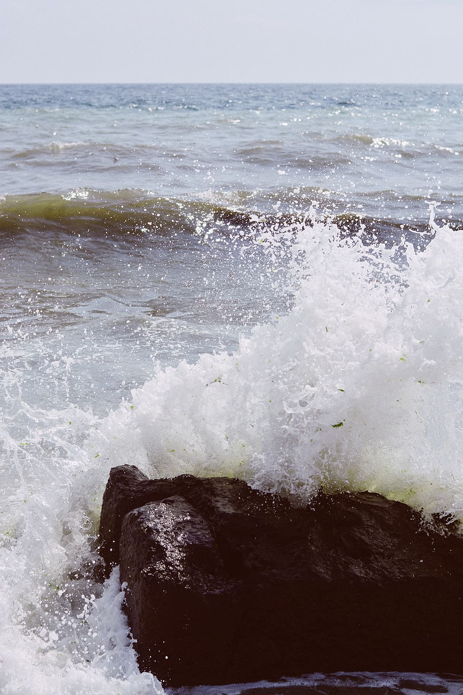 waves, sea, background, wallpaper, landscape, water, vsco, sky HD wallpaper