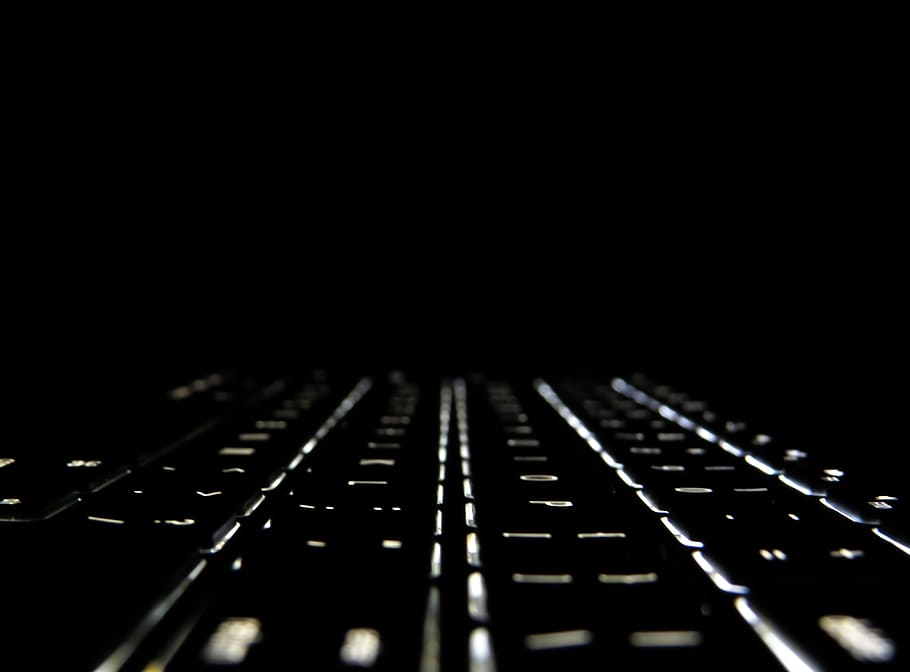 abstract, keyboard, computer, technology, light, macbook, pc HD wallpaper