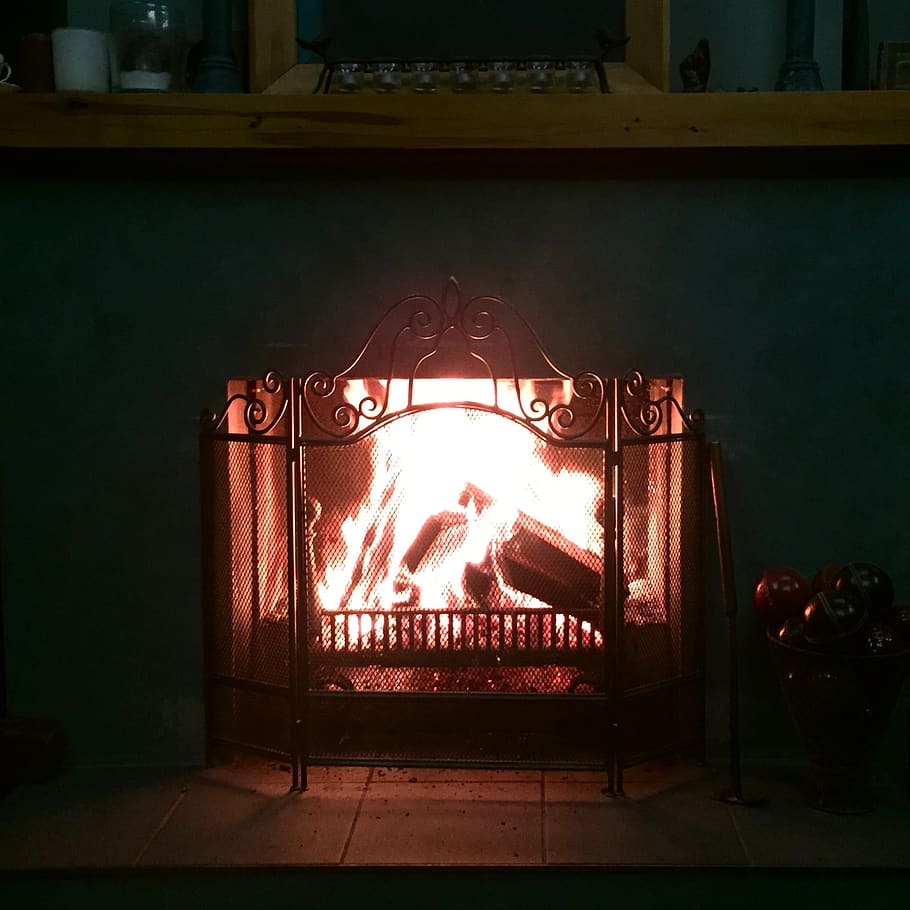 fire, no people, indoors, burning, fire - natural phenomenon HD wallpaper