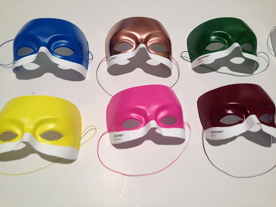 mask, pantone, representation, still life, human representation HD wallpaper
