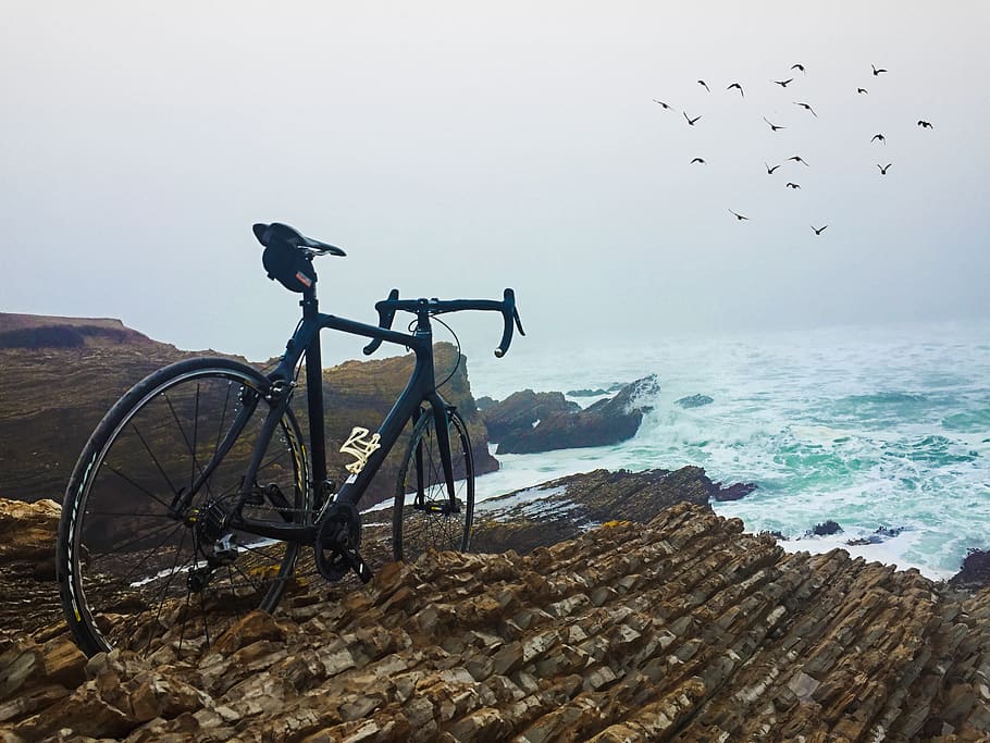 united states, montana de oro state park, bluffs, ocean, bike, HD wallpaper