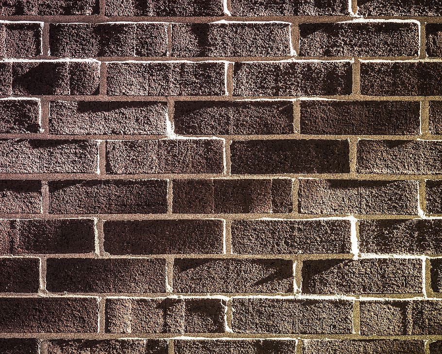 brown concrete wall, brick, rectangle, shadow, symmetry, line HD wallpaper