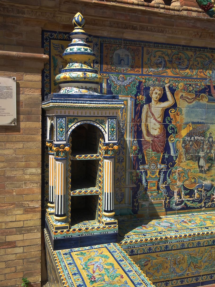 spain, seville, representation, human representation, architecture HD wallpaper