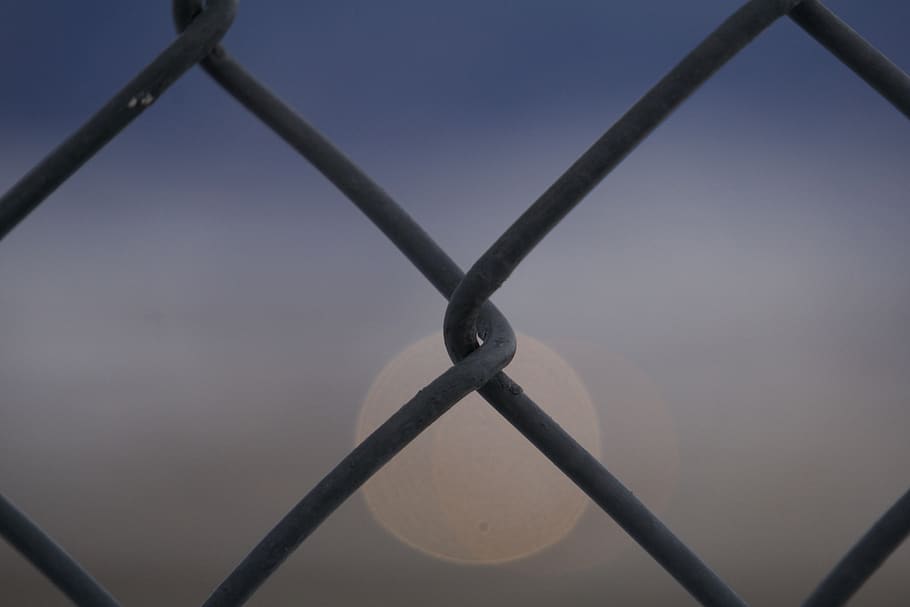 fence, metal, chainlink fence, protection, no people, barrier HD wallpaper